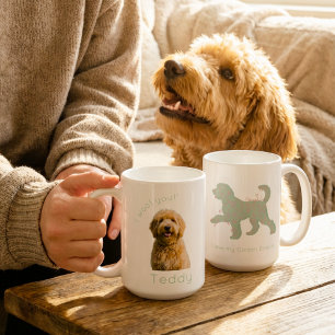 Caneca De Café Fotos Personalizadas de Golden Doodle Customizado 