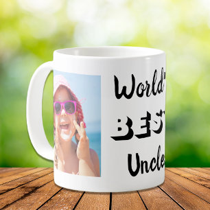 Caneca De Café Fotos personalizadas do melhor tio dois do mundo