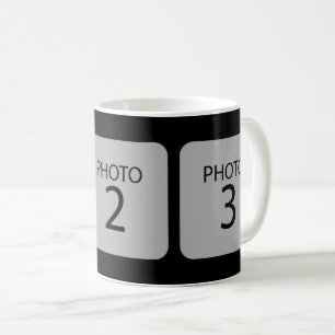 Caneca De Café FOTOS quadradas do modelo 3 personalizáveis