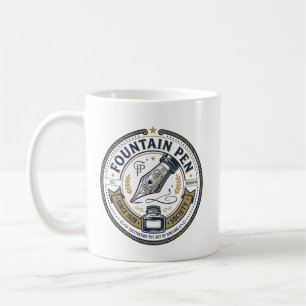 Caneca De Café Fountain Pen Society - Nib Minimalista Elegante