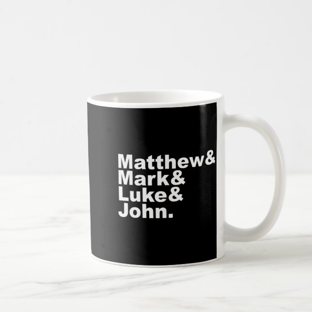 Caneca De Café Four Gospels Matthew Mark Luke John Bible  (Direita)