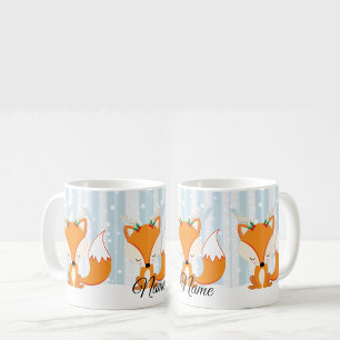 Caneca De Café Fox bonito da floresta do Natal
