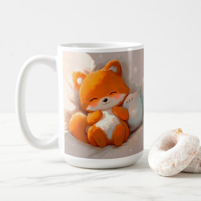 Caneca De Café Fox cub anime (Com Donut)