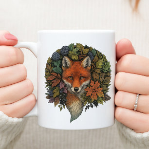 Caneca De Café Fox da Floresta do outono