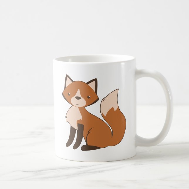 Caneca De Café Fox de assento bonito (Direita)