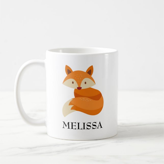 Caneca De Café Fox Name Personalized (Esquerda)