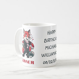 Caneca De Café Fox Playing American Futebol | Aniversário