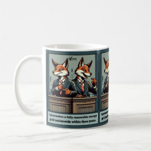 Caneca De Café Fox Presidencial - Engraçada Sanitária Política