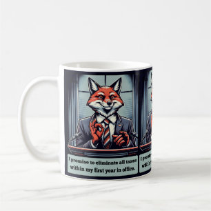 Caneca De Café Fox Presidencial - Engraçada Sanitária Política