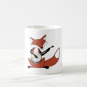 Caneca De Café Fox que joga o banjo