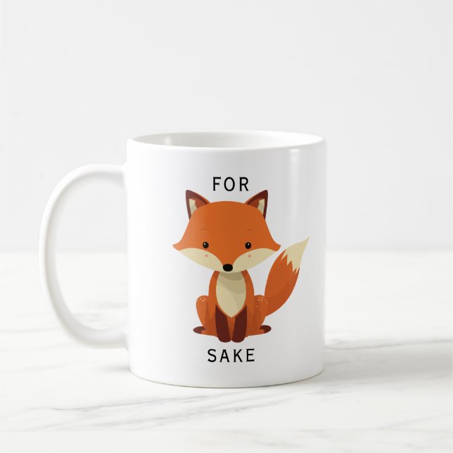 Caneca De Café Fox Sake é engraçado (Esquerda)
