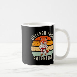 Caneca De Café Fox Self Defense Karate Retro