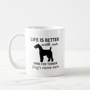 Caneca De Café Fox Terrier Life é melhor personalizada