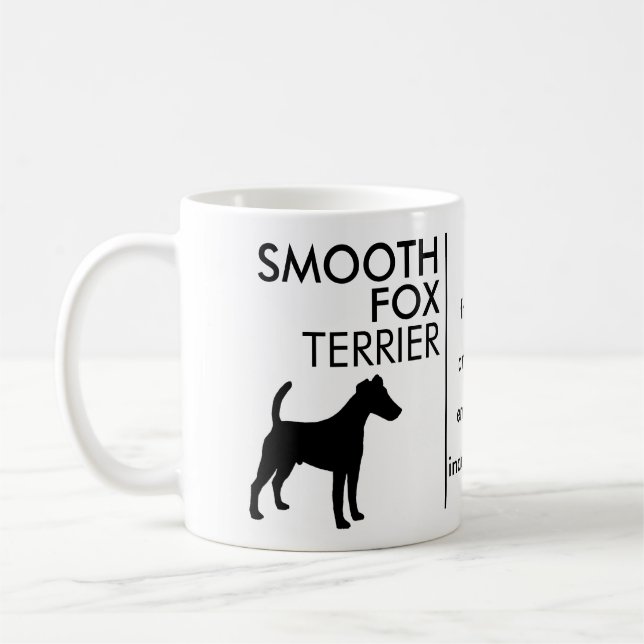 Caneca De Café Fox Terrier liso, raça do cão (Esquerda)