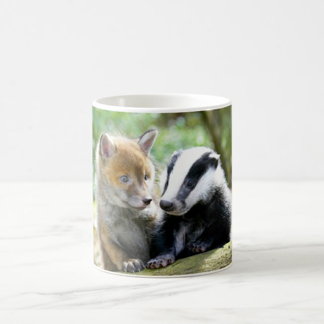 Caneca De Café Foxcub e Badger Cute! (Centro)