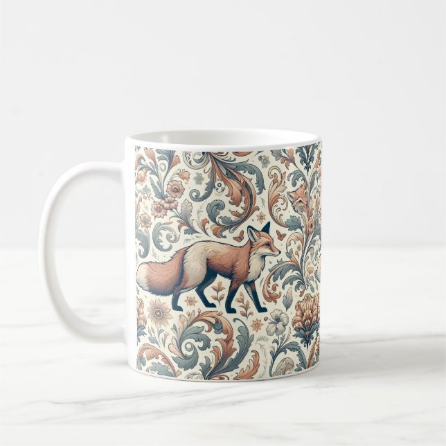 Caneca De Café Foxglove Whispers: Eleição Vitoriana na Natureza (Esquerda)