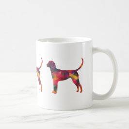 Caneca De Café Foxhound Geométrico Dog Silhouette