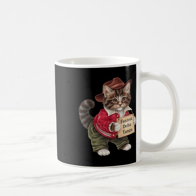 Caneca De Café Foxtrots Delta Tangos Resiste Cat National Forest  (Direita)