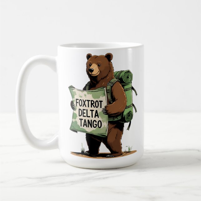 Caneca De Café Foxtrots Deltas Tangos Resist Bear Funny Fdt Natio (Esquerda)