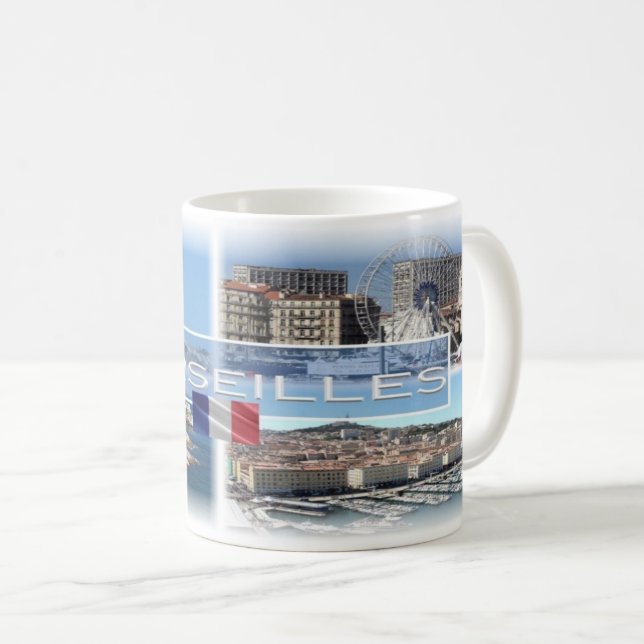 Caneca De Café FR França - Marselha - (Frente Esquerda)