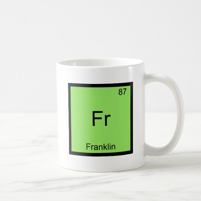 Caneca De Café Fr - Franklin Funny Chemistry Element Symbol Tee (Direita)