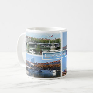 Caneca De Café FR Lyon - Pont Lafayette - Basilica De Fourviere