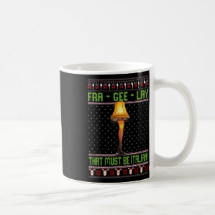 Caneca De Café Fra-gee-lay Engraçado Natal Frágil Natal Italiano