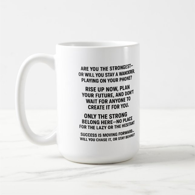 Caneca De Café “Fraco Não Bebe — Só Vencedores Tomam Isso” , (Esquerda)