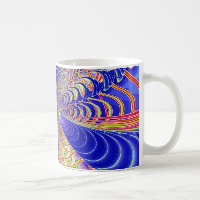 Caneca De Café Fractal Abstrato 061012d (Direita)