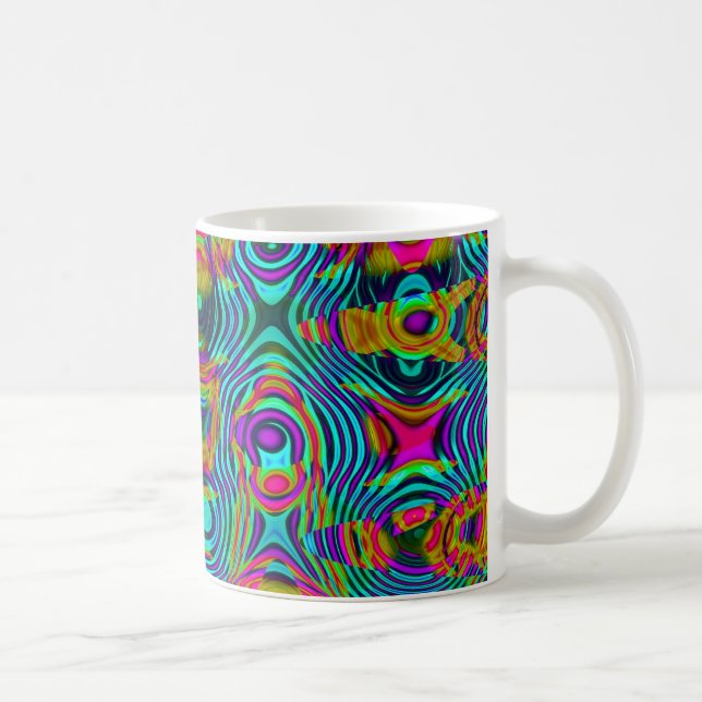 Caneca De Café Fractal Abstrato 191111a (Direita)