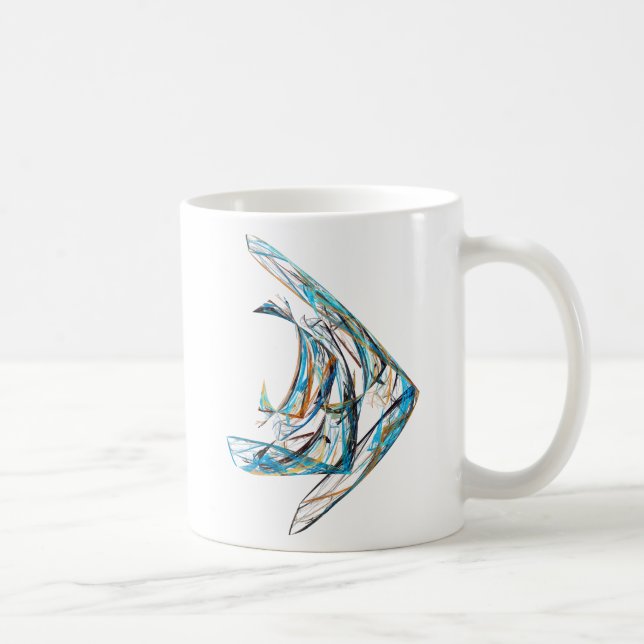 Caneca De Café Fractal - Angelfish (Direita)