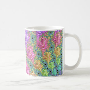 Caneca De Café Fractal arco-íris