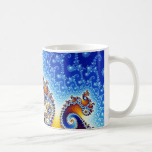 Caneca De Café Fractal espiral dobro satélite ajustado de