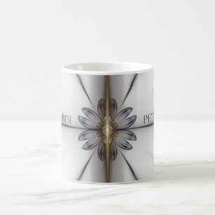 Caneca De Café Fractal floral
