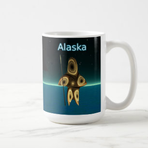 Caneca De Café Fractal Inuit Hunter - Alasca