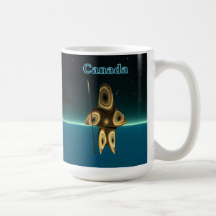 Caneca De Café Fractal Inuit Hunter - Canadá