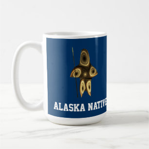 Caneca De Café Fractal Inuit Hunter - Nativo do Alasca