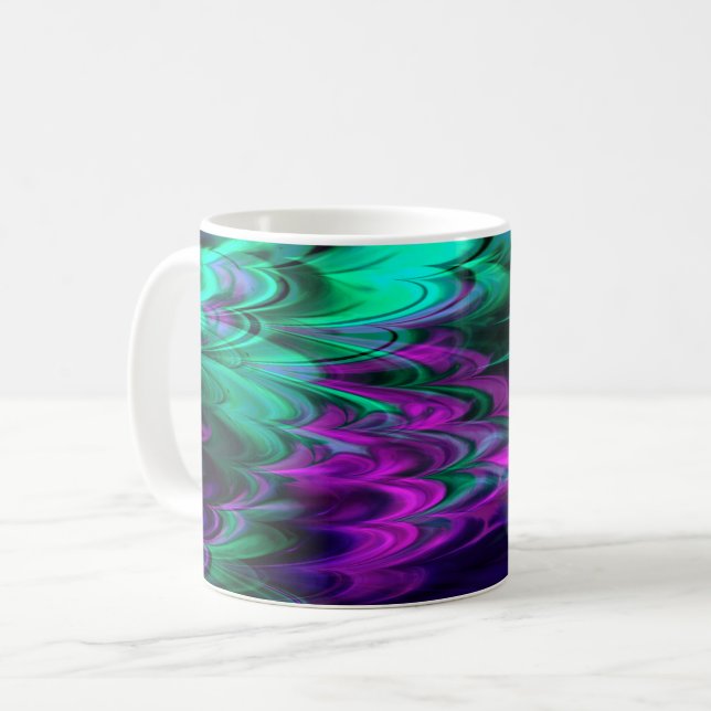Caneca De Café Fractal Marble 4-2 Mug (Frente Esquerda)