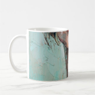 Caneca De Café Fragmento de pintura artística. Retrato de uma gar