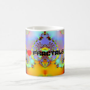 Caneca De Café Fraktal009 - EU AMO FRACTALS