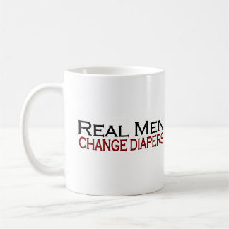 Caneca De Café Fraldas reais da mudança dos homens