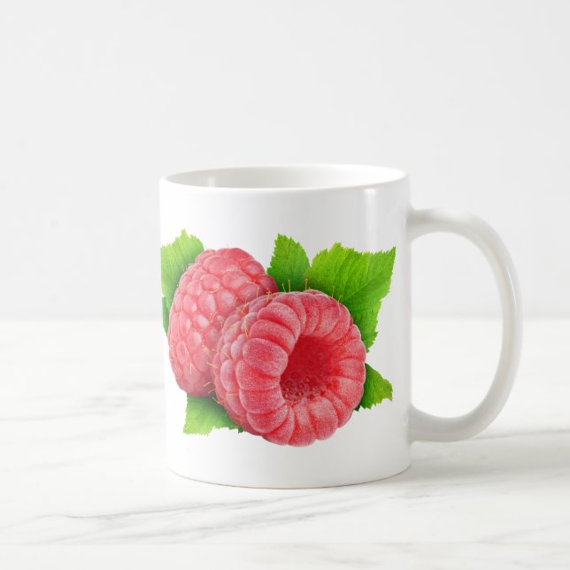 Caneca De Café Framboesas com folhas (Direita)