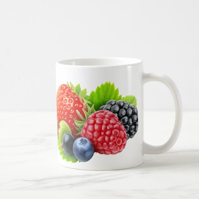 Caneca De Café Framboesas selvagens (Direita)