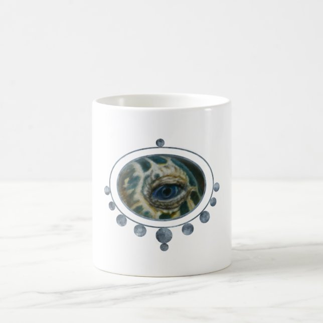 Caneca De Café Frame Hawksbill Turtle Eye (Centro)