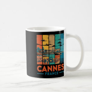 Caneca De Café França Cannes Riviera Francesa Praias Viagem Vinta