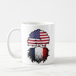 Caneca De Café França Francês americano EUA Estados Unidos Améric