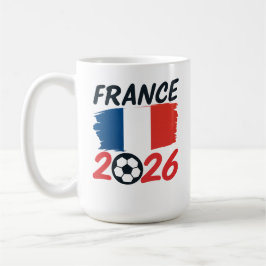 Caneca De Café France 2026 Soccer Fan Design Flag Colors