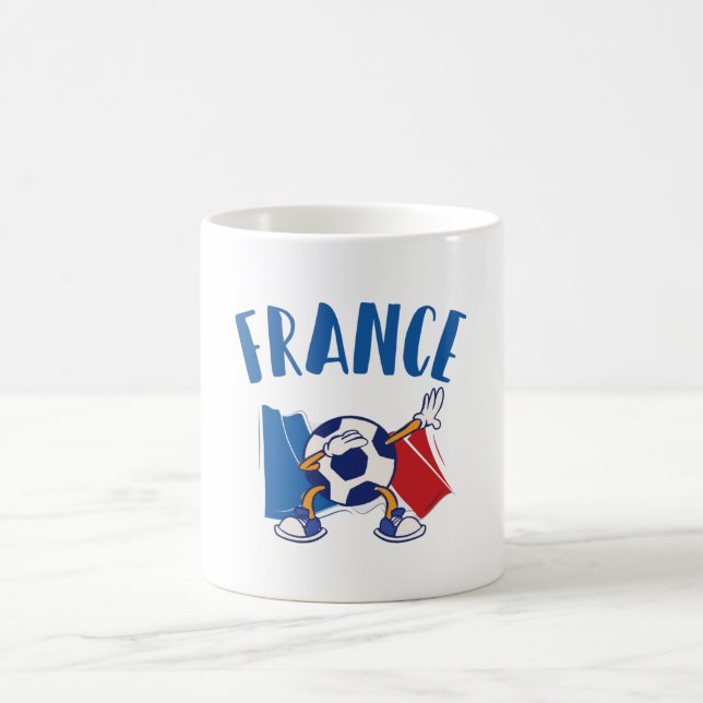 Caneca De Café France Dabbing Soccer Ball Flag (Centro)
