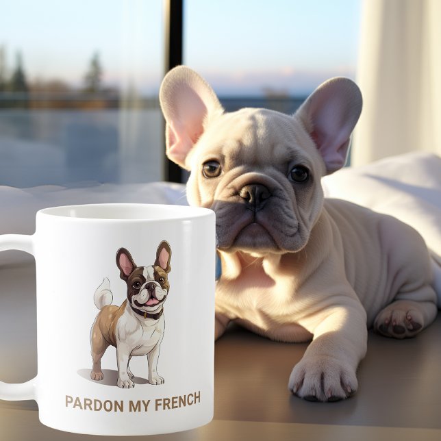 Caneca De Café Francês Bulldog Engraçado Personalizado (Criador carregado)