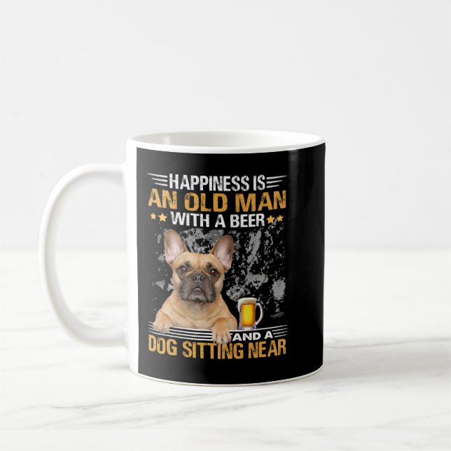 Caneca De Café Francês Bulldog Frenchie Dog Felicidade É Uma Anti (Esquerda)